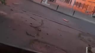 🙏 The moment the Russian "Shahed" hit Odesa. One person is known to have died and 17 injured