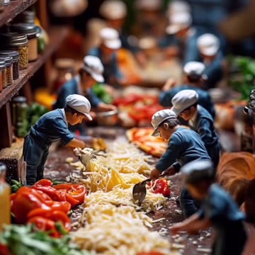 MINIATURE CREATING PIZZA HUT