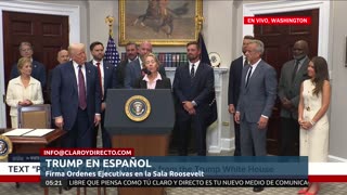 EN VIVO Y EN ESPAÑOL :El presidente Trump Firma Ordenes Ejecutivas en la Sala Roosevelt