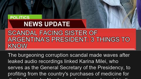 Scandal Facing Sister of Argentinas President