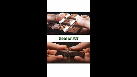 Real or AI viral ASMR satisfying chocolate slicing cutting video generator