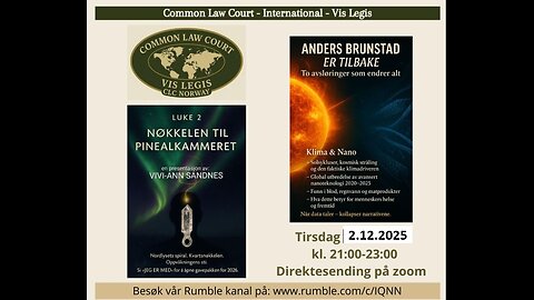 2.12.2025: Anders Brunstad, INRI om TO SANNHETER SOM ENDRER ALT!