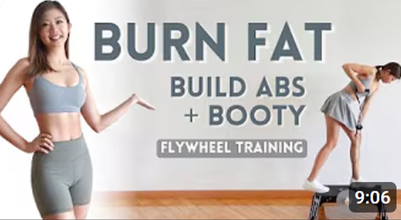 Burn Fat + Build Abs & Booty at Home! 8 min Flywheel Workout ~ Emi