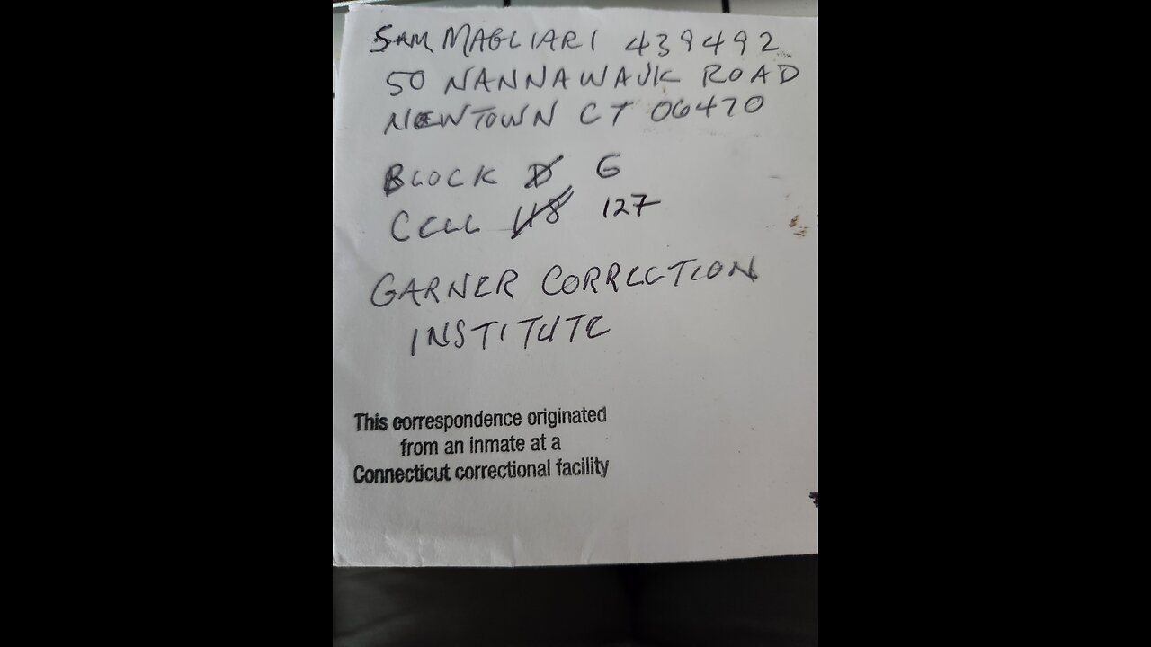 WAR CRIMES: Sam is safe for now at Garner Correctional Institute.