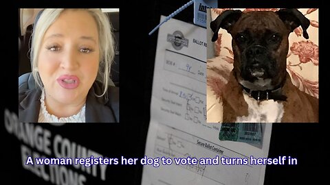 California woman registers her dog to vote, does so, then turns herself in