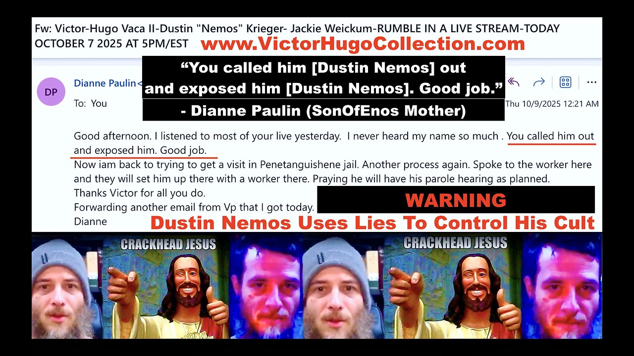 SonOfEnos Mother Brandon Kroll VictorHugo Bare Dustin Nemos As Liar Using Jesus To Deceive Followers