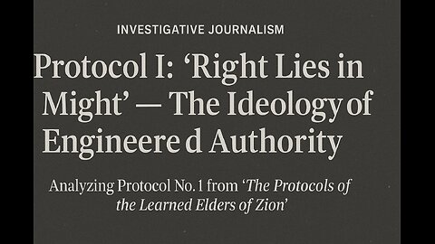 Protocol I: “Right Lies in Might” — The Ideology of Engineered Authority