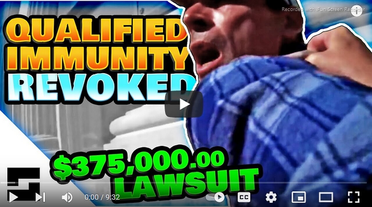 $375,000 AWARDED TO CITIZEN AGAINST DEPUTY DUE TO ILLEGAL ARREST, SEARCH & ASSAULT BY COP BECAUSE OF CITIZEN'S I.D. REFUSAL - 9 mins.