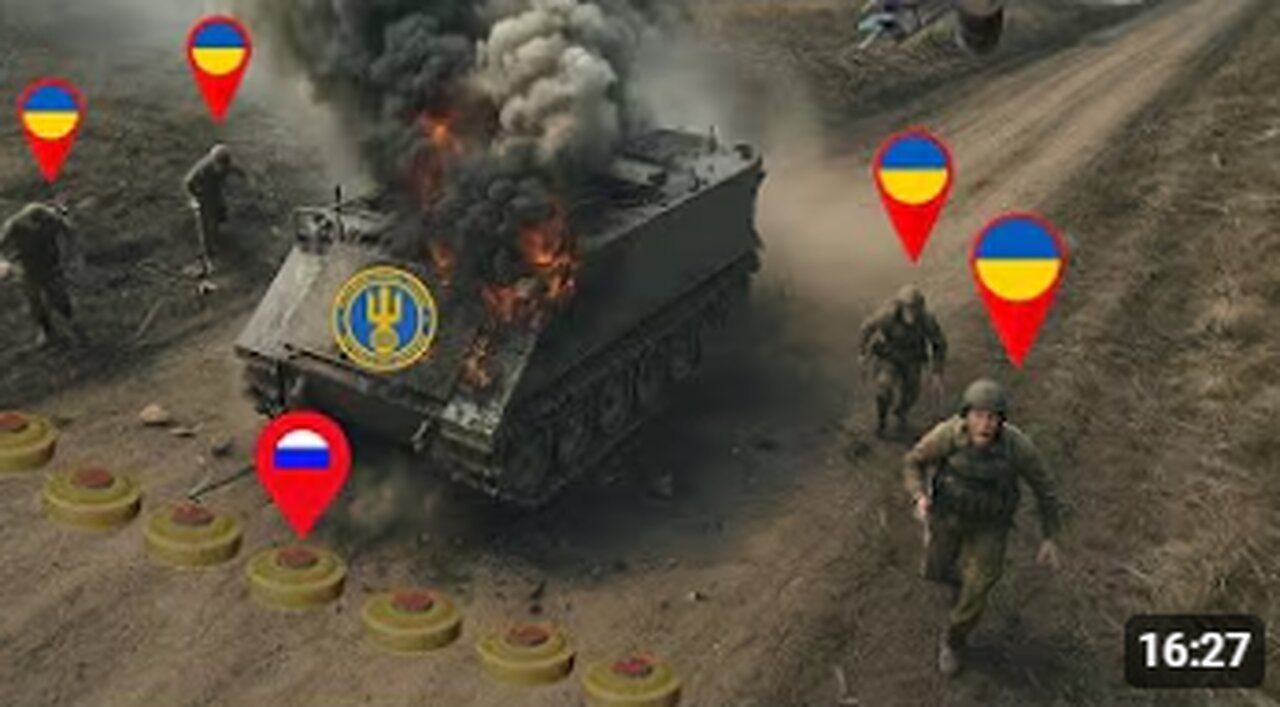 Mine Trap! Ukrainian APCs and Infantry Destroyed in Explosive Strike