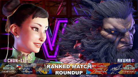 Kuya Kalbo SF6 Ranked Match Roundup. Chun Li Master Rank [Hori Fight Stick]