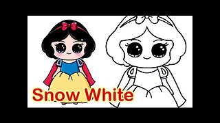 How to Draw Disney Princess Snow White Cute and Easy