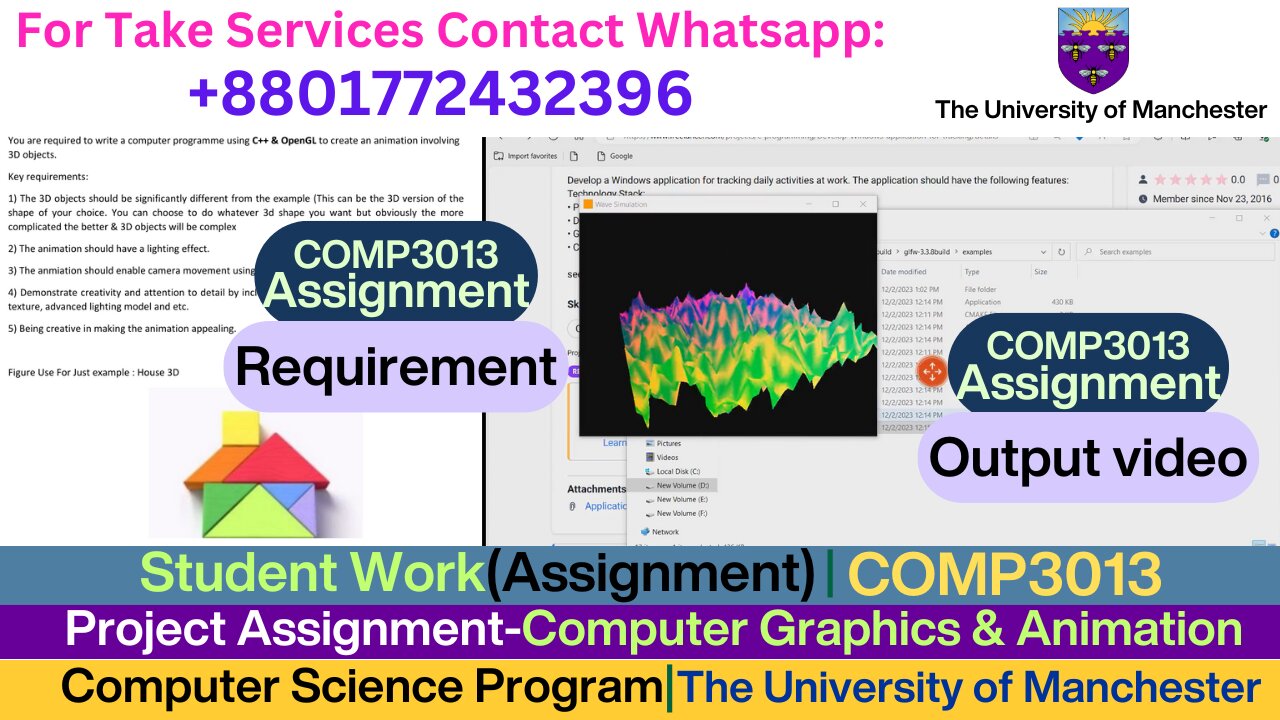 Student Work (Assignment)| COMP3013 3D Animation |C++ & OpenGL Graphics ...