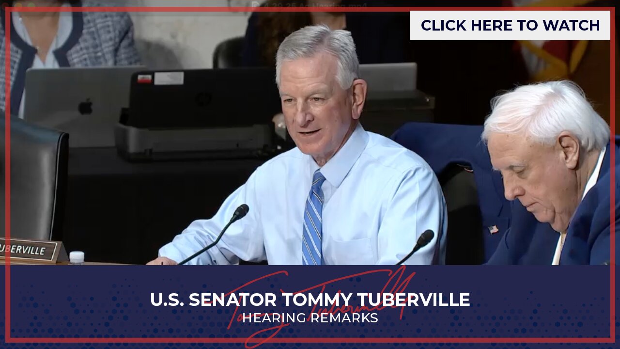 Senator Tuberville Questions USDA Nominees Luke Lindberg and Devon Westhill