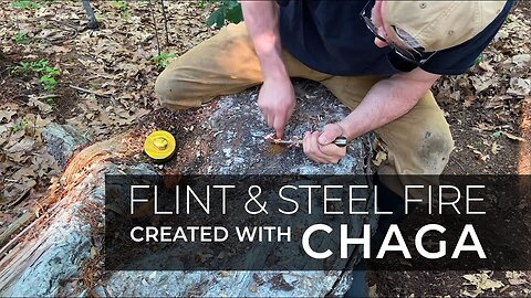 Traditional Flint & Steel Using Chaga Fungus Tinder