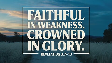 Faithful in Weakness, Crowned in Glory | Revelation 3:7-13 | Ontario Community Church (Ontario, OR)