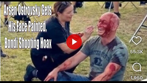 Arsen Ostrovsky Gets His Face Painted. Bondi Shooting Hoax