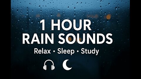 1 Hour Heavy Rain Sounds for Relaxation, Sleep & Study | ASMR Rain Ambience