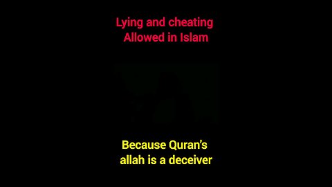 Quran promotes lying and cheating spouse