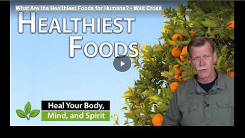 "The Healthiest Foods for Humans by Walt Cross"