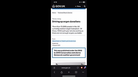 Driving licence in UK ( 115number) means organ donor