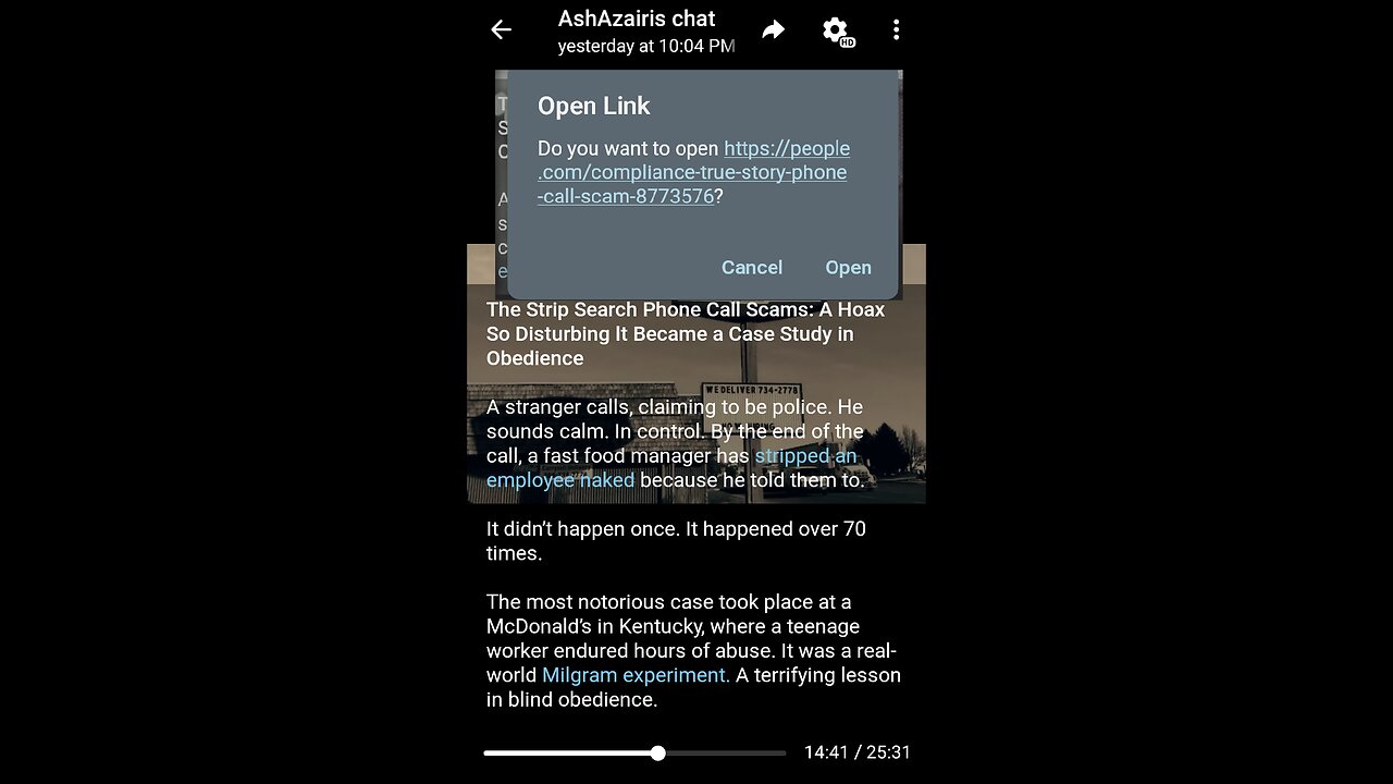 Documentary: Obedience Case Study Scam