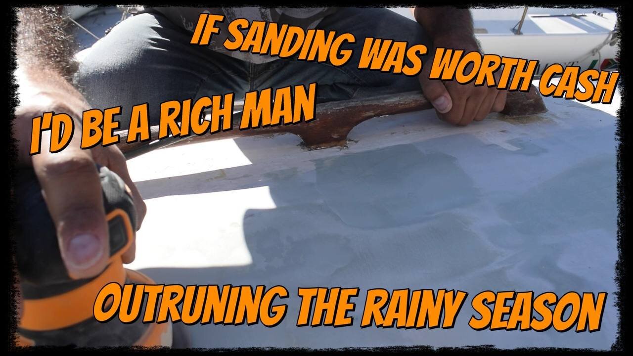 S03E16 coach roof paint first pass and lots of sanding