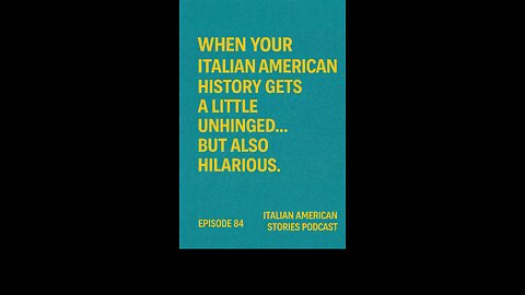 When your Italian American history gets a little unhinged… but also hilarious.