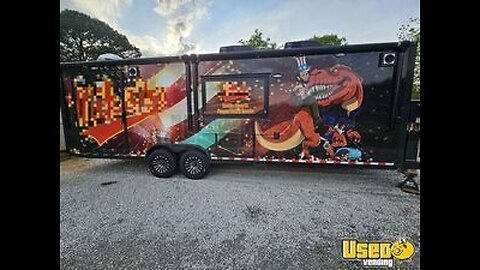 2024 28' Popcorn Concession Trailer with Fire Suppression + Bathroom for Sale in South Carolina!