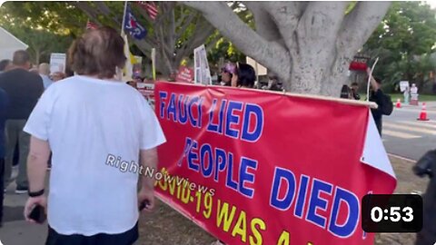 "Culver City Book Event Sees Protesters Gather Outside Dr. Fauci's Venue"