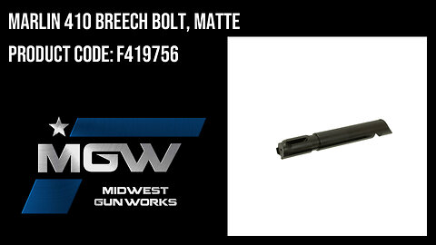 Marlin 410 Breech Bolt, Matte - F419756