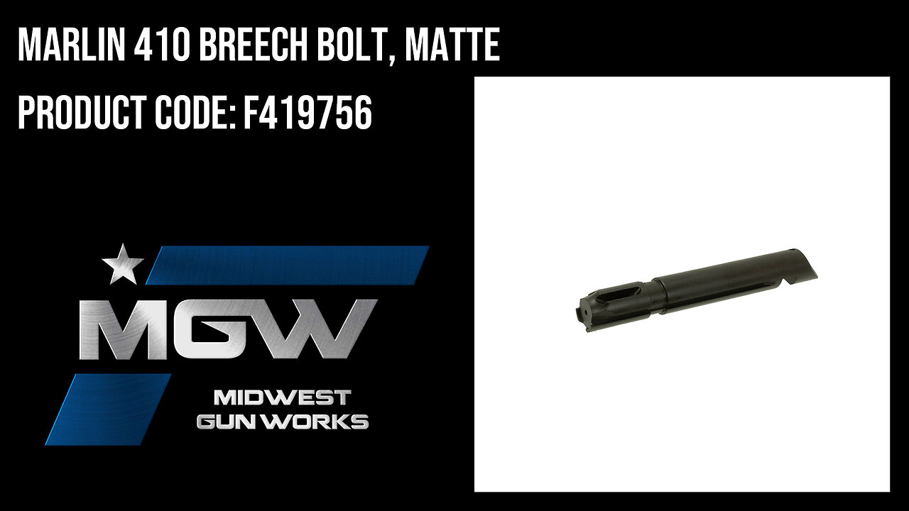 Marlin 410 Breech Bolt, Matte - F419756