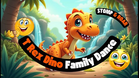 T-Rex Dino Family Dance | 3D Pixar-Style Dinosaur Nursery Rhyme for Kids