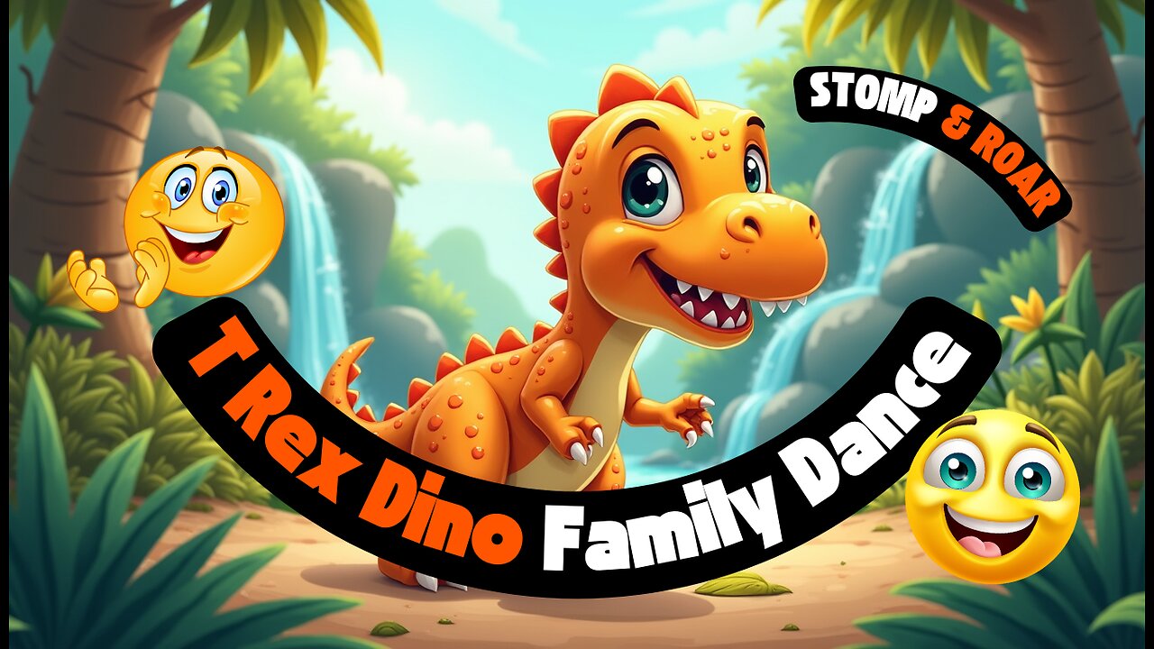 T-Rex Dino Family Dance | 3D Pixar-Style Dinosaur Nursery Rhyme for Kids