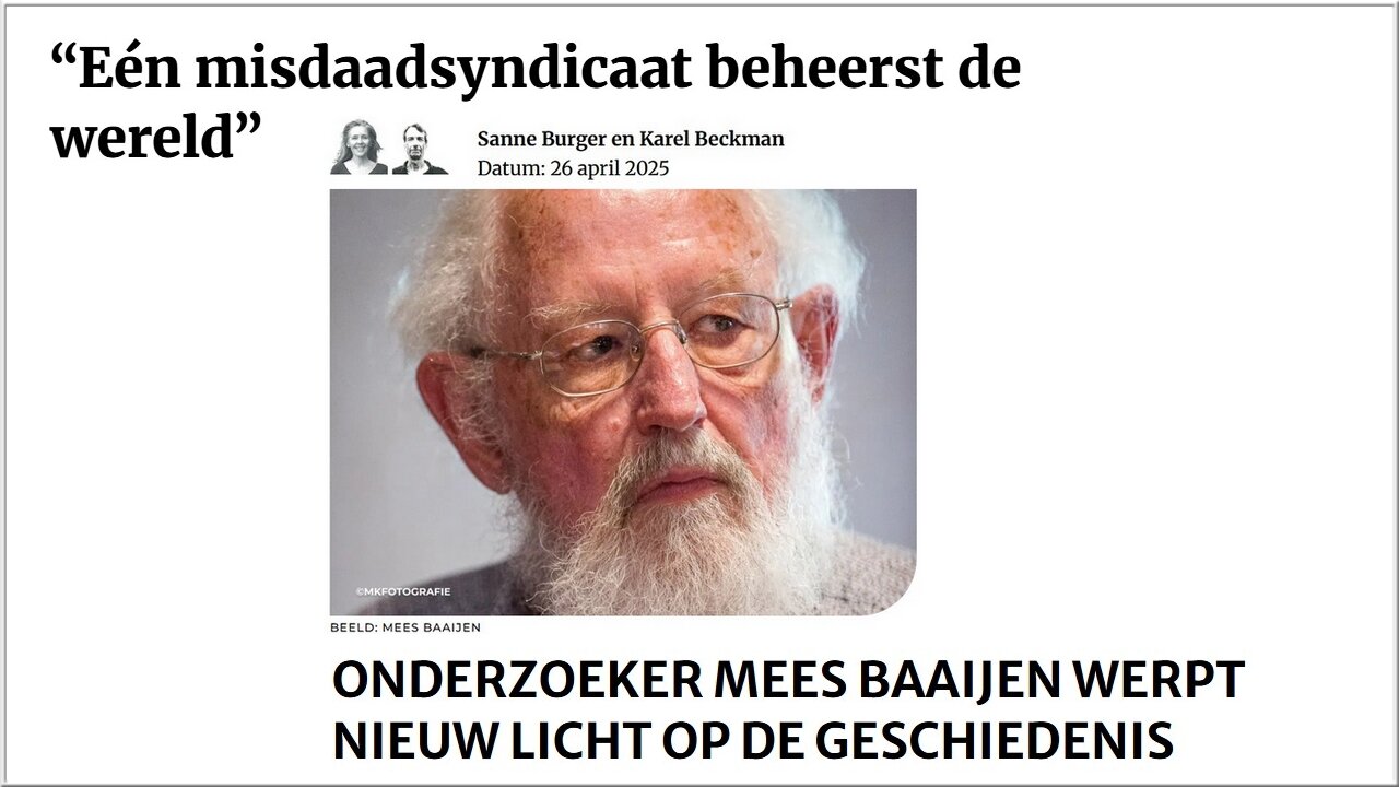 “Eén misdaadsyndicaat beheerst de wereld” - De Andere Krant.