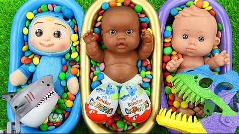 30 Minutes Oddly Satisfying Bathtub's with Mixing All My Candy M&M'S and Funny Make Up Baby's ASMR