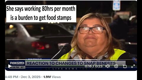 Obese women says unfair to work 80hrs a month for food stamps