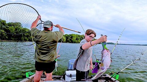 Father-Son Catfishing Adventure: Non-Stop Channel & Blue Cats in 2 Hours!