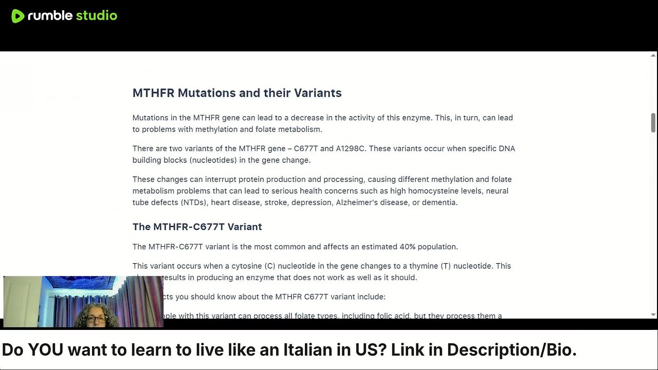 If you have this mutation, Folic Acid can be a huge problem.