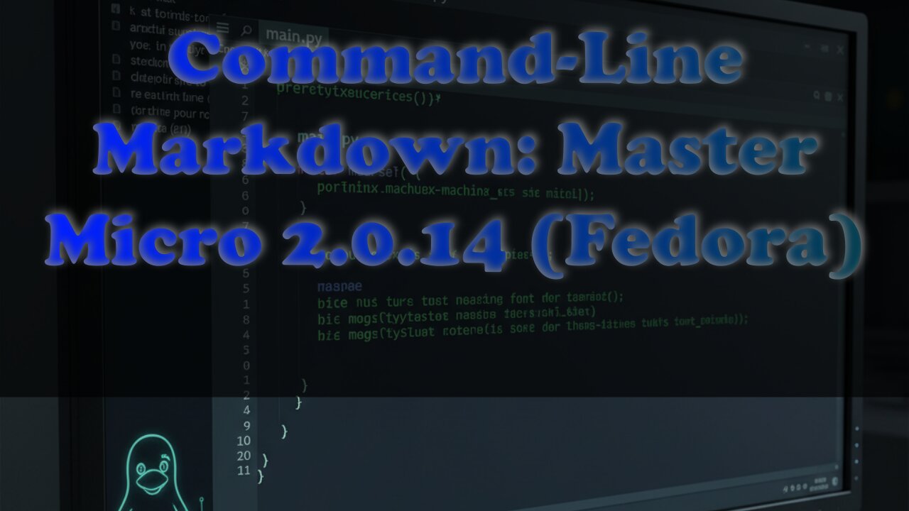 Write Furiously: Unleash Your Inner Writer with Micro Editor (Fedora Tutorial)
