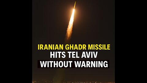Iranian Ghadr Missile Barrage Hits Tel Aviv Without Warning — Israeli Defenses Bypassed