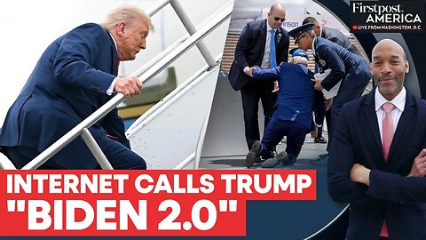 Trump Trips While Boarding Air Force One_ Sparks Biden Comparison _ Firstpost America _ N18G