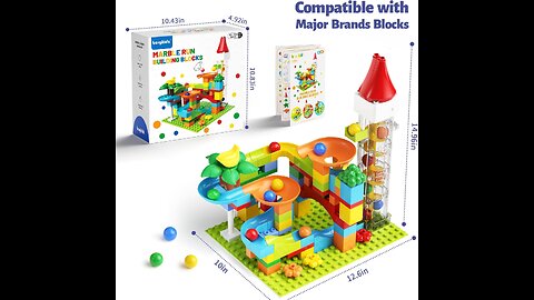 Marble Run Toy Motorized Elevator Marble Maze Kit with Perpetual Motion Machine