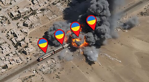 Russian Iskander missiles mercilessly Destroy Ukrainian Train Convoy