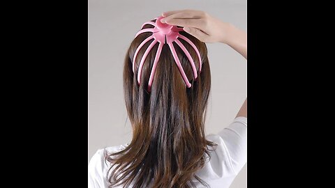 Waterproof Octopus-shaped Manual Head Massager With 12 Claws, For Hair & Body
