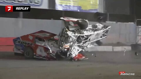 Brutal Head-On Collision Of NASCAR Dirt Modifieds At Autodrome Granby In Quebec, Canada (5/30/2025)