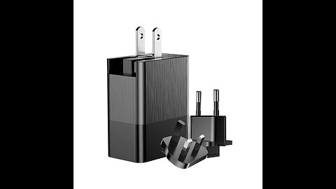 3-in-1 & 3-port Interchangeable USB Adapter That Works with All Outlets
