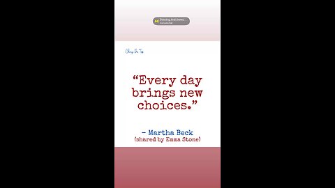 Every day is new