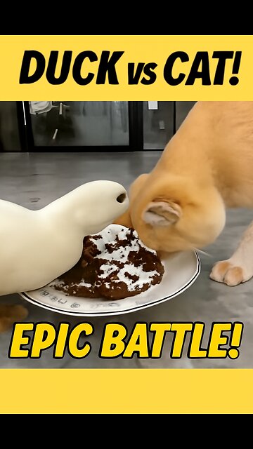 Epic Battle: Duck vs Cat! Who Will Win?