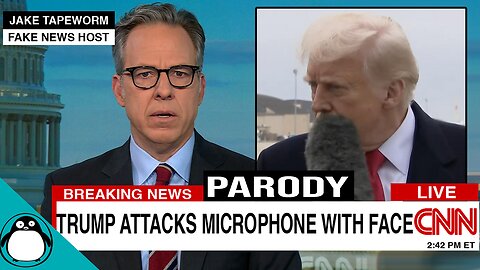 CNN: Trump Violently ATTACKS Microphone With His Face - Parody