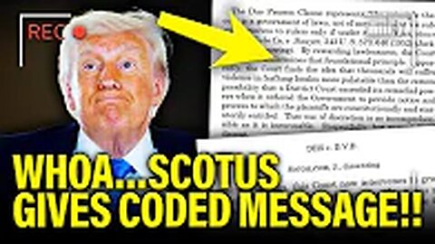🚨 SCOTUS sends SECRET MESSAGE to STOP TRUMP Order